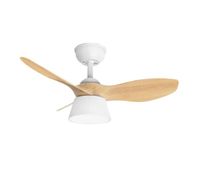 ventilador de techo metal color blanco serie cubico 82cm