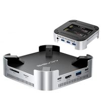 estacion de acoplamiento usb-c acasis m001 11 en 1 con doble slot para ssd m2 nvme  10gbps usb-a4  pd30w  4k60hz hd