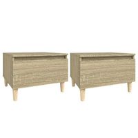 mesas auxiliares 2 uds madera roble sonoma 50x46x35 cm vidaxl
