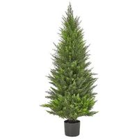 planta artificial en maceta uso interior exterior decoracion de plastico tronco de madera con maceta negra 120 cm cedar tree