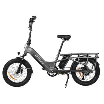 Bicicleta Eléctrica Pixar Plus7, 20″, 48 V, 20 Ah, Larga Autonomía, Gris