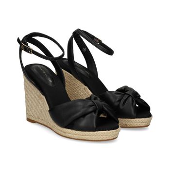 Tommy Hilfiger Sandalias Cuña Mujer - Negro Talla 37