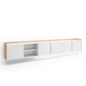 Mueble Tv, Televisión, Muebles De Salón, Almacenaje, 309x50x35 Cm, Para Tv Hasta 80