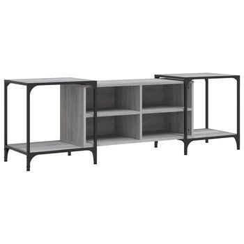 Mueble Tv | Mueble De Salón | Armario Tv Madera De Ingeniería Gris Sonoma 153x37x50 Cm
