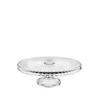 plato para tarta en pie de vidrio modelo pequeno 32x32x12cm