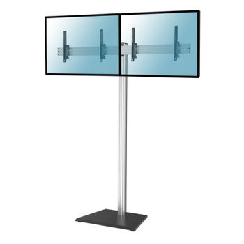 Kimex Soporte de Suelo Inclinable para 2 Pantallas de TV 43''-49'' Altura 240cm VESA 400x400 Máx 50Kg