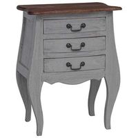 mesita de noche de madera maciza de caoba 48x35x64 cm vidaxl