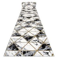 alfombra de pasillo emerald exclusivo 1020 glamour elegante marmol  70x400 cm
