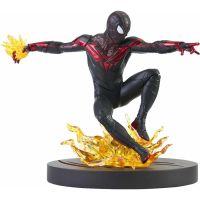 figura spider-man miles morales gamerverse marvel diorama 18 cms
