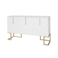 zapatero blanco y dorado diseno moderno y refinado