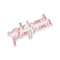 iluminacion led decorativa de plastico work hard play hard rosa 55x36x2 cm