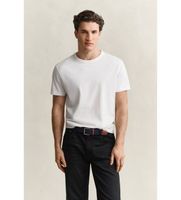 gant para hombre 2003436 camiseta de algodon pima blanco roto l casual manga corta