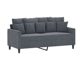 Vidaxl sofá de 2 plazas de terciopelo gris oscuro 140 cm