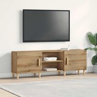 vidaxl gabinete de tv 150 x 30 x 50 cm roble artisan