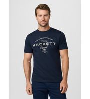hackett london para hombre hm5000098 camiseta grafico club con logo fit clasico marino m casual algodon manga corta