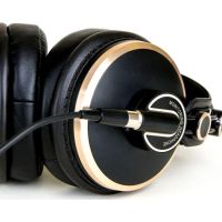 auriculares isk hd9999 con cable mini jack 35 mm cerrados cuero ecologico dorados