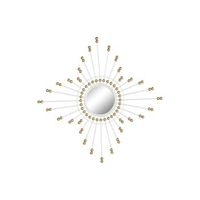 espejo metal cristal 80x25x80 blanco