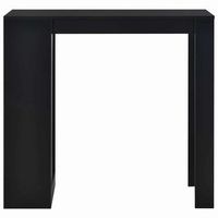 mesa alta de cocina - mesa de comedor con estanteria negra 110x50x103 cm