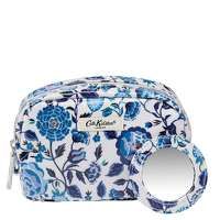 cath kidston gifts and sets navy carnation make-up bag with mirror