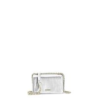 minibolso efecto metalizado con solapa silver