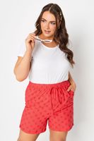 limited collection pantalones cortos de algodon coral con bordados mujer curvy y tallas grandes limited collection