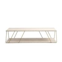mesa baja de madera labranda - 120 x 50 x 30 cm - oro