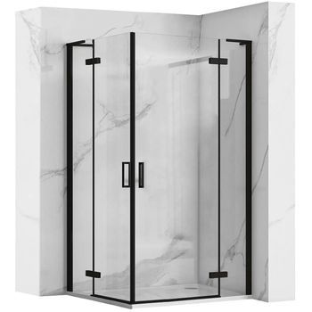 Cabina De Ducha Rea Hugo Double Black 80x100