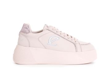 zapatillas deportivas con apliques de glitter y logotipo bordado powder 37