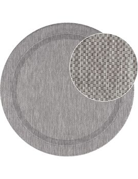Alfombras de interior y exterior Romana gris  120 cm redondo