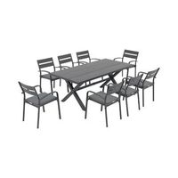 conjunto de comedor para patio en forma de x