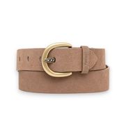 twinset para mujer 262to5630 cinturon de ante con logotipo marron m beige casual
