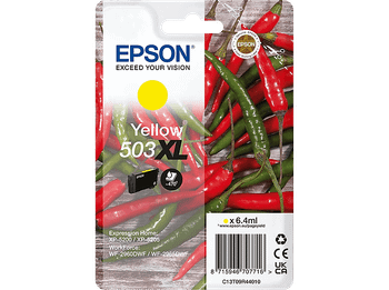 Cartucho de tinta - Epson 503XL INK Yellow, Tamaño XL, Hasta 470 páginas, Amarillo