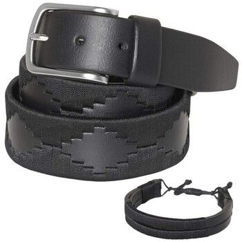 Pelpe Cinturón POLO Negro Cinturón argentino FBM Negro para hombre