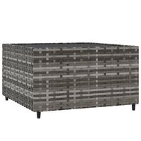 mesa de centro 50x50x30 cm ratan - gris