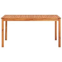 mesa de jardin  mesa de exterior madera maciza de acacia 150x90x74 cm