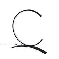 lampara de mesa moon-13330 negro metal 35 cmx34x4 cm