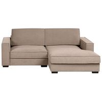 sofa esquinero moderno de tela respaldo tapizado en poliester con cojines gris pardo izquierdo kolding