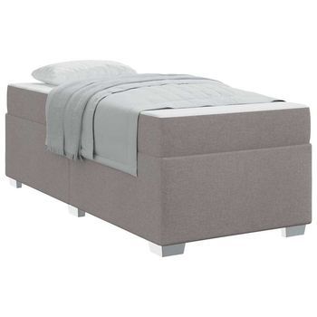 Estructura De Cama Taupé 90 X 200 Cm Tela