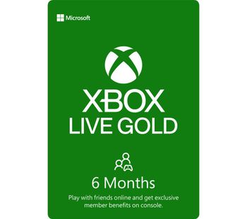 MICROSOFT Xbox Live Gold Membership 6 Month Subscription, Gold