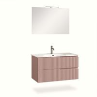 mueble de bano 4 piezas en mdf rosa polvo