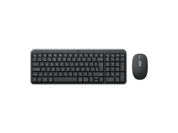 Pack Teclado + Ratón - Logitech MK250, Inalámbrico, Bluetooth, Autonomía 12 meses, Ambidiestro, Windows/Mac/Chrome, Resistente a salpicaduras, Negro