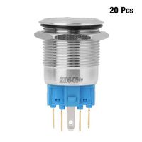 interruptores de boton empujador de acero inoxidable