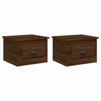 mesitas de noche de pared 2 uds color roble marron 415x36x28cm vidaxl