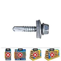 celo 955327301 - tornillo punta broca din 7301 cabeza hexagonal diametro 55x32 mm arandela de epdm diametro 16 cincado 500 unidades