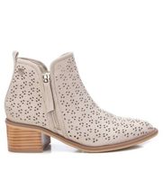 xti para mujer 14225501-hielo botines 142255 beige -altura tacon 5cm- 37 blanco 3 a 5cm cremallera casual imitacion cuero