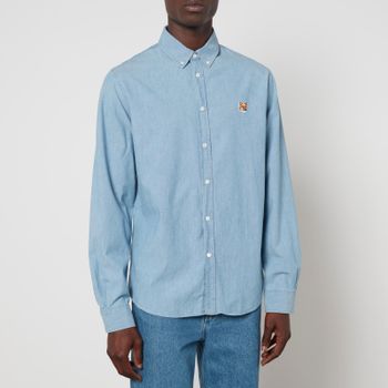 Maison Kitsuné Classic Institutional Fox Head Denim Shirt - 43/XXL