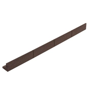 Bordura de jardín MonsterShop flexible de caucho marrón 33,6 m con mazo