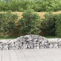 cestas de gaviones 4 piezas  gavion para piedras  gavion decorativo forma de arco hierro 300x50x4060 cm cfw792205
