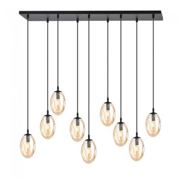 Lámpara colgante celeste ámbar (9 luces)