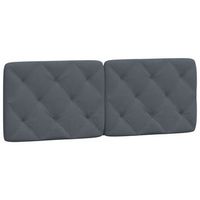 cabecero de cama  panel de cabecera  decoracion de pared acolchado terciopelo gris oscuro 120 cm